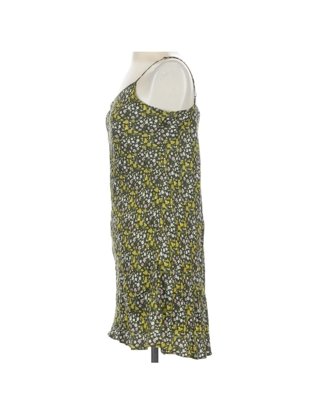 J.Crew Cupro Blend Slip Dress Floral Mini Yellow Black NWT 4 Lightweight Summer - Picture 5 of 7